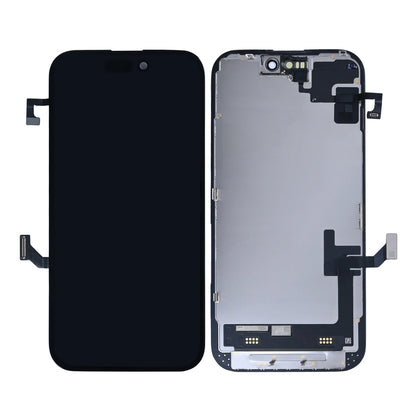Für iPhone 15 Display mit herausgezogenem Flex-Kabel des Näherungssensors