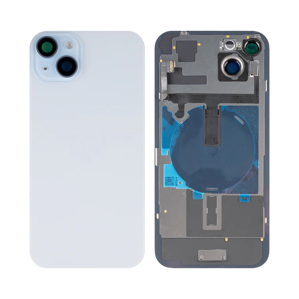 iPhone 15 Plus Extra Glas mit NFC und vergrössertem Kamerarahmen – Grün, Gelb, Blau, Schwarz, Silber, Rosa