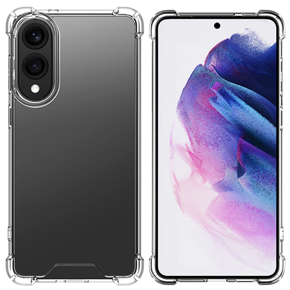 Rixus Anti-Burst Transparente Schutzhülle für Samsung Galaxy S25 Edge