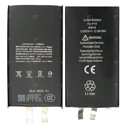 Für iPhone 15 Akku (Punktschweißen erforderlich) 3349 mAh ohne BMS/IC