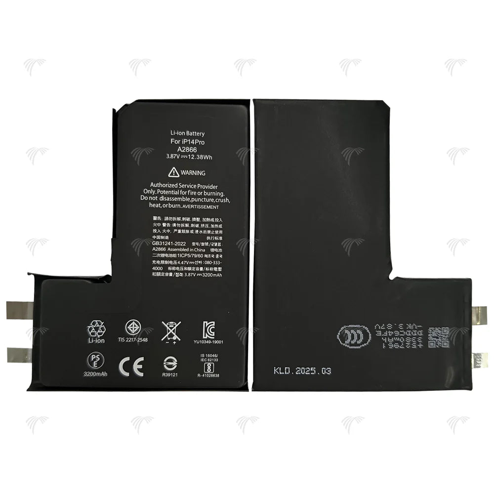 Für iPhone 14 Pro Akku (Punktschweißen erforderlich) 3200 mAh ohne BMS/IC