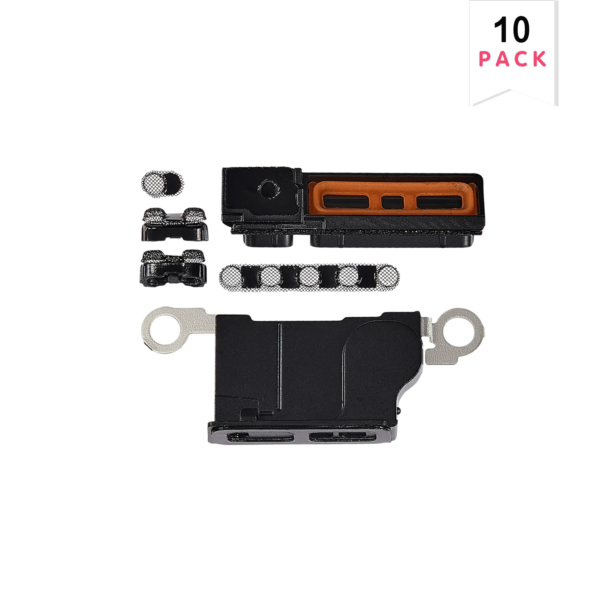 Für iPhone 16 Pro Max Lautsprecher-/Mikrofon-Gitter-Set Schwarz Titan (10er-Pack)