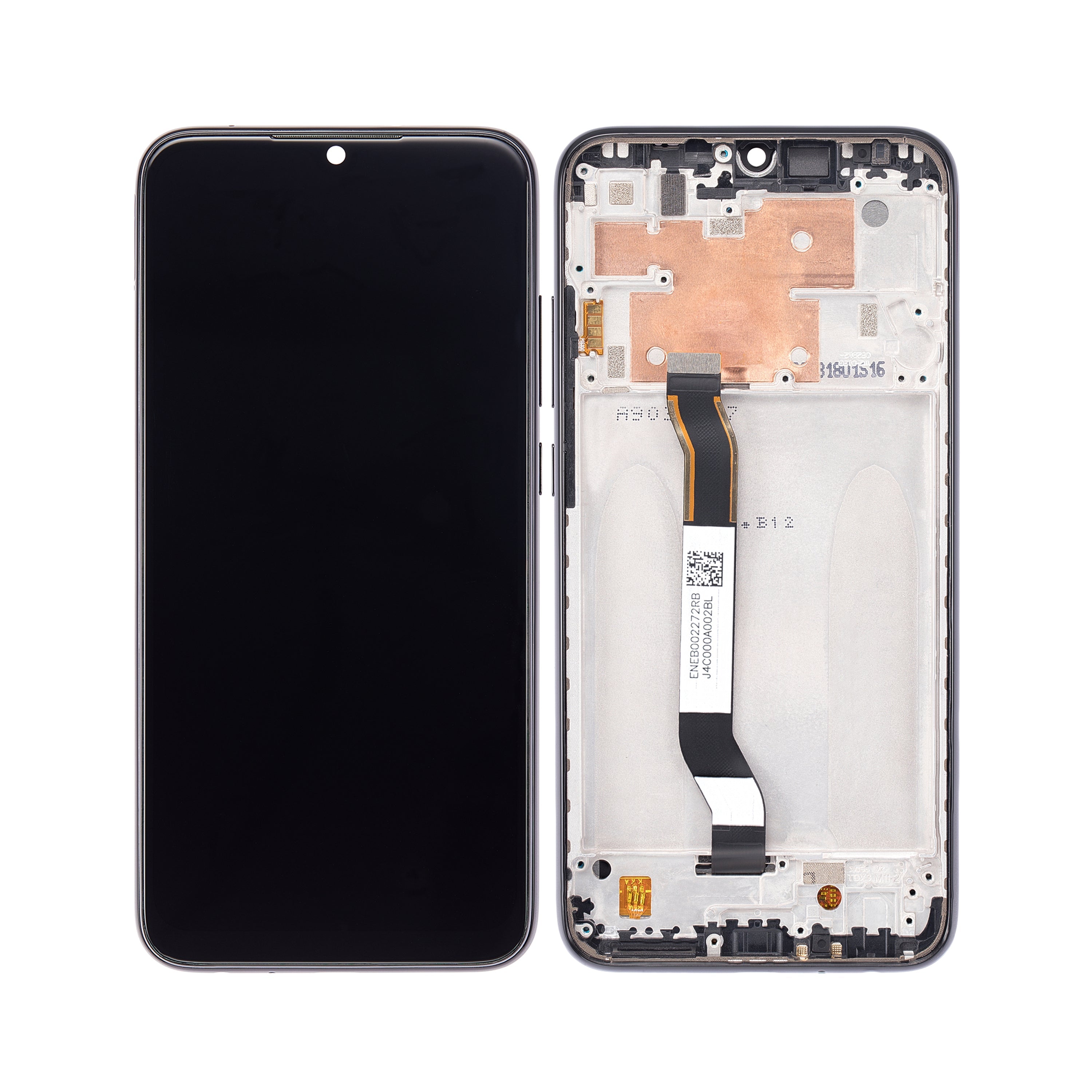 Xiaomi Redmi Note 8, Note 8 (2021) Display und Digitizer mit Rahmen, Space Black (OEM)