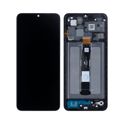Xiaomi Redmi 12C Display und Digitizer mit Rahmen, Schwarz, OEM