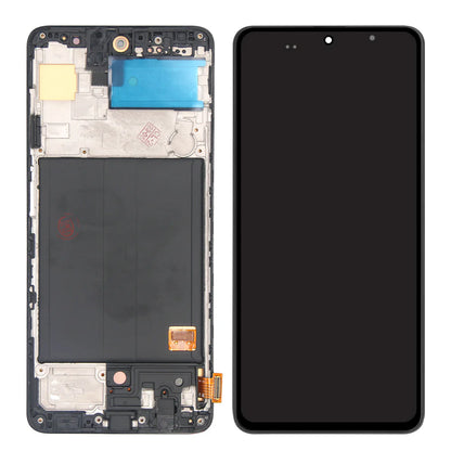 Samsung Galaxy A51 Display und Digitizer mit Rahmen Schwarz SOFT-OLED