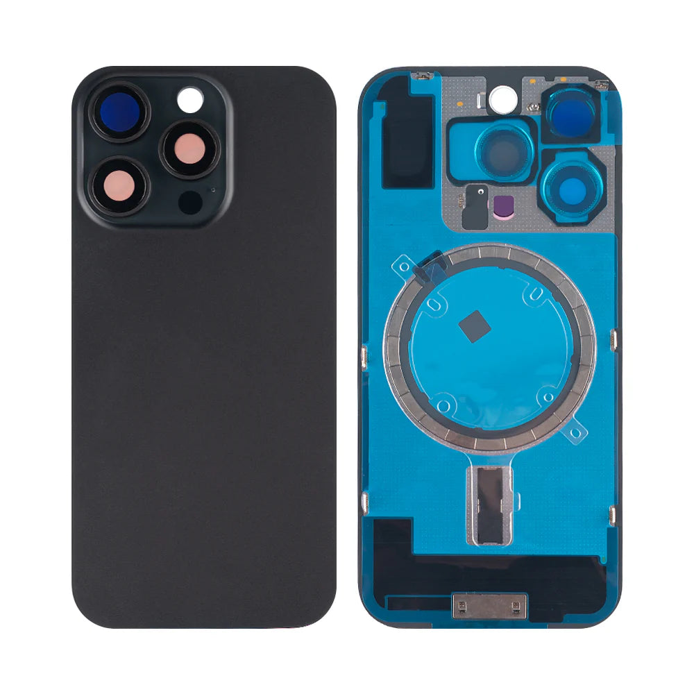 Für iPhone 16 Pro Extra-Glas ohne NFC, vergrößerter Kamerarahmen, Schwarz Titan, Wüste Titan, Weiss Titan