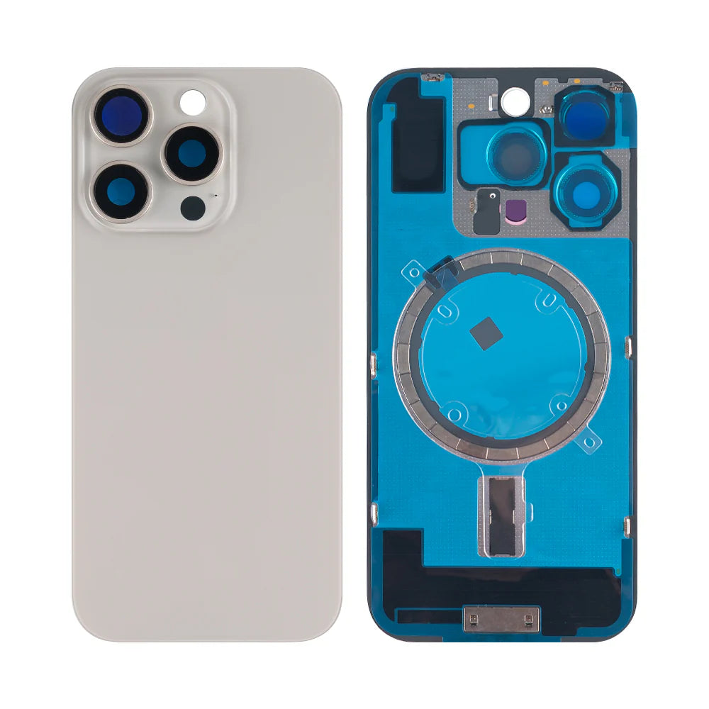 Für iPhone 16 Pro Extra-Glas ohne NFC, vergrößerter Kamerarahmen, Schwarz Titan, Wüste Titan, Weiss Titan