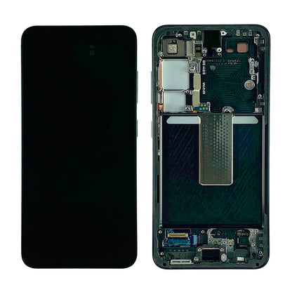 Samsung Galaxy S23 Display und Digitizer mit Rahmen Phantom Black Service Pack