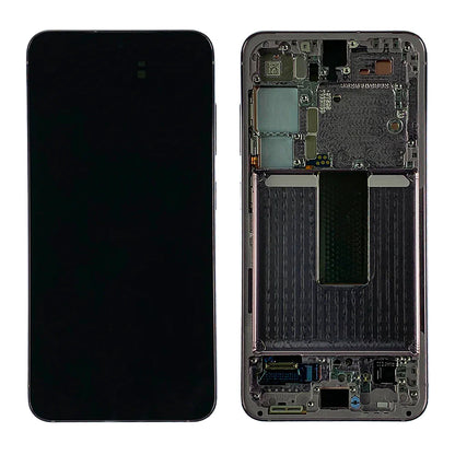 Samsung Galaxy S23 Display und Digitizer mit Rahmen Lavender Service Pack