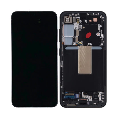 Samsung Galaxy S23 Display und Digitizer mit Rahmen Graphite Service Pack
