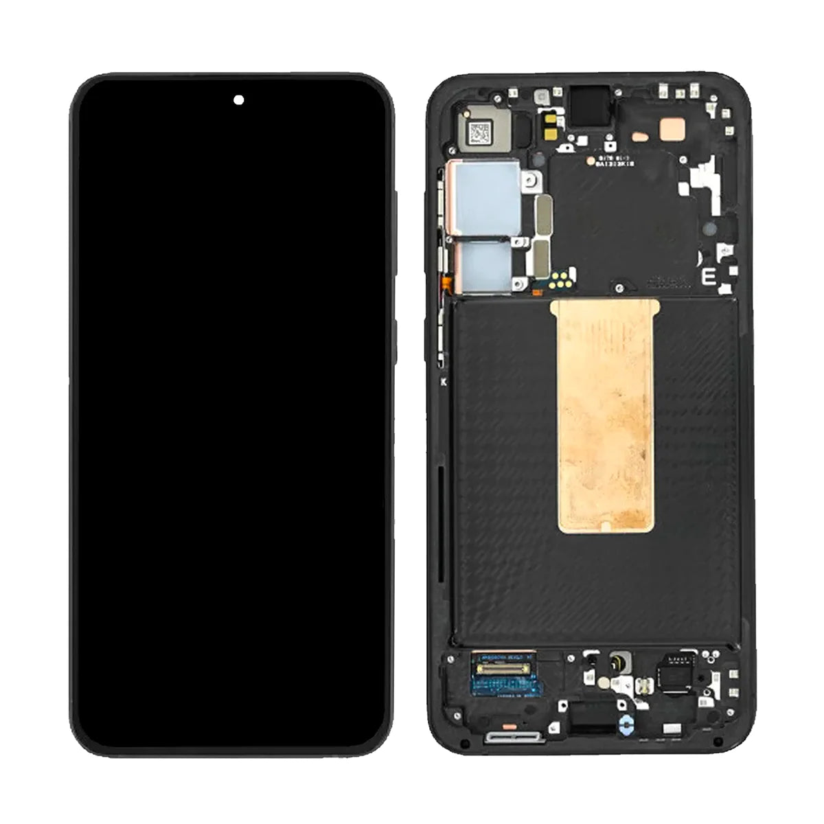 Samsung Galaxy S23 Plus, Display und Digitizer mit Rahmen Phantom Black Service Pack - Phonebazaar