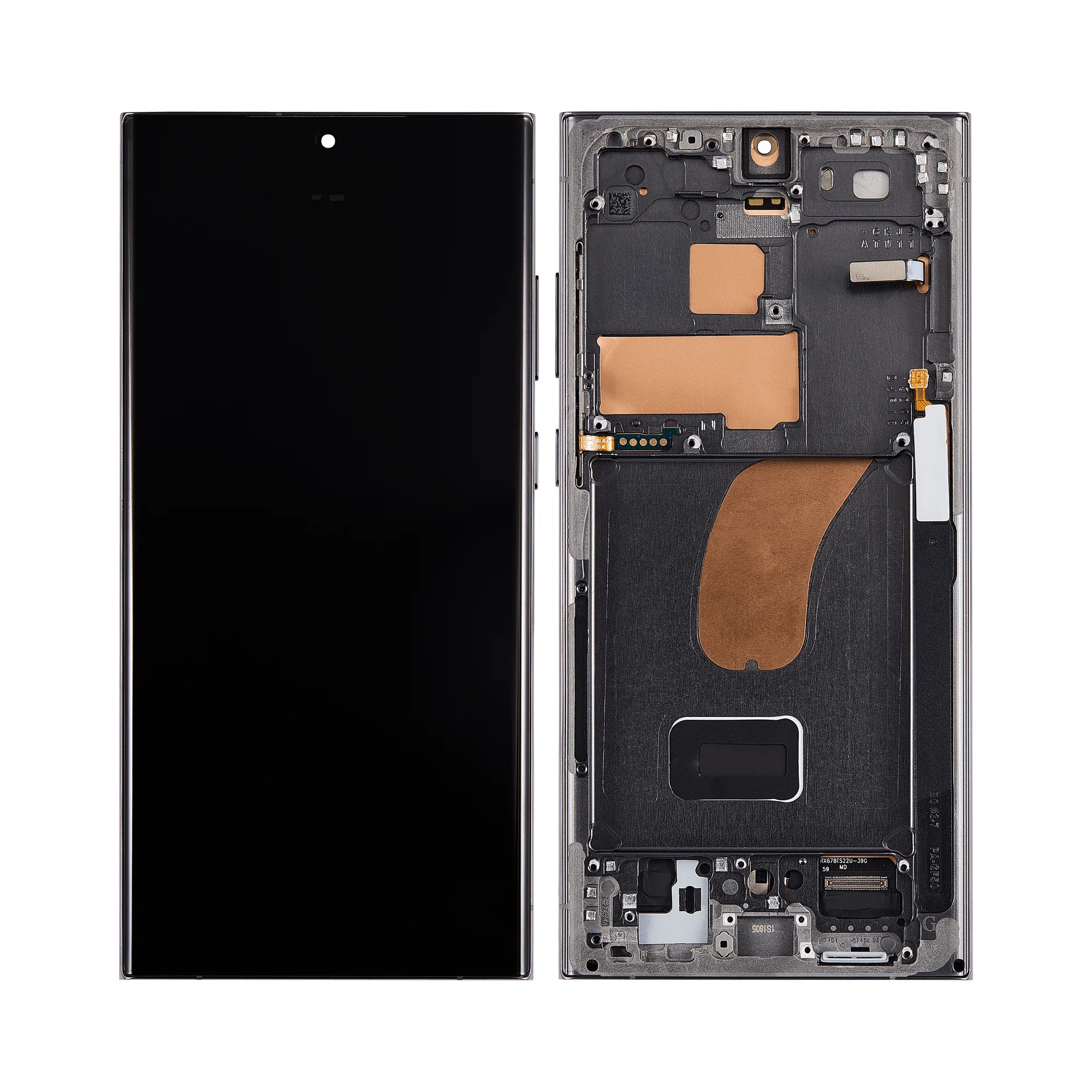 Samsung Galaxy S23 Ultra  Display und Digitizer mit Rahmen, Servicepaket - Phonebazaar