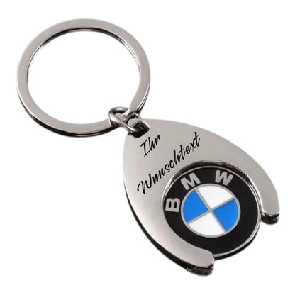 BMW Chromstahl Autoschlüsselanhänger (Auf Wunsch mit Gravur)