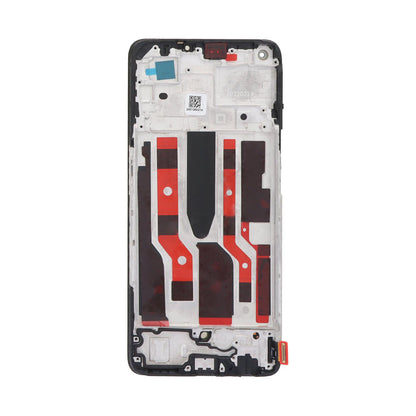 Oppo Reno7 Z 5G, Reno8 Lite 5G Display und Digitizer mit Rahmen, Schwarz (OEM)