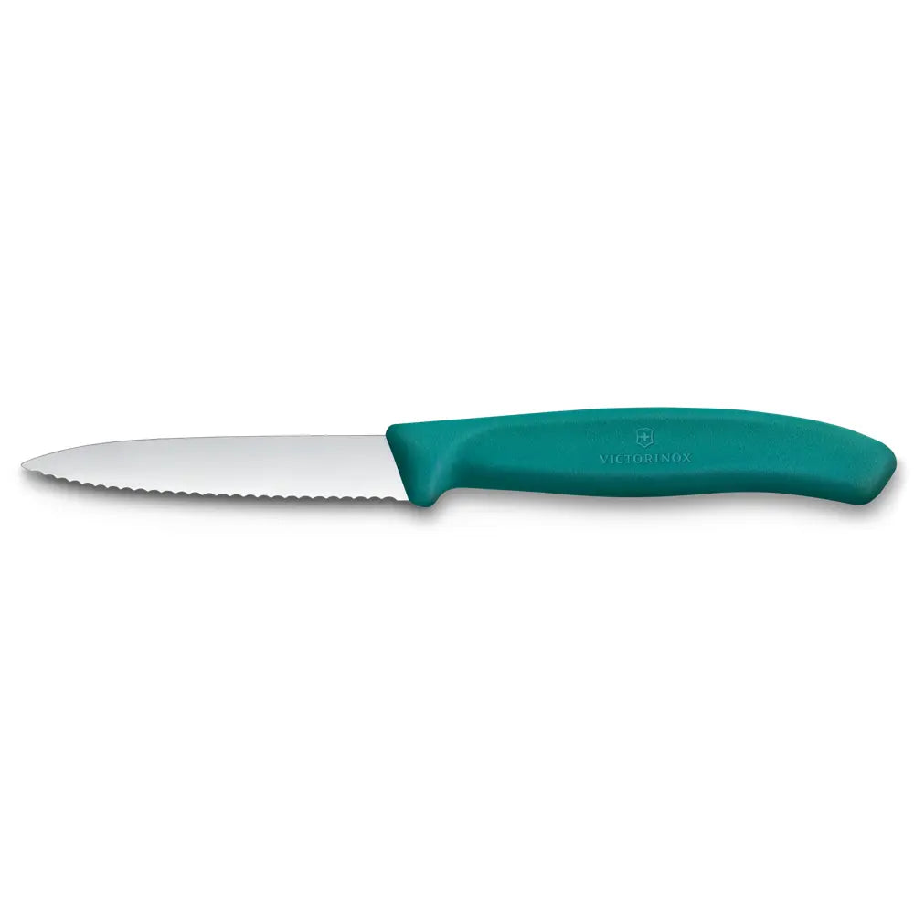 Victorinox Küchenmesser Wellen 8 cm – Griff (Schwarz, Rot, Orange, Lila, Grün, Blau, Gelb) - Phonebazaar