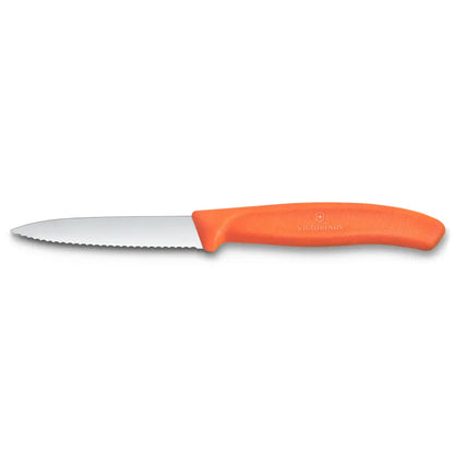 Victorinox Küchenmesser Wellen 8 cm – Griff (Schwarz, Rot, Orange, Lila, Grün, Blau, Gelb) - Phonebazaar