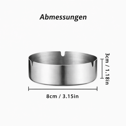 Personalisierter Edelstahl Aschenbecher mit Gravur – Minimal & Premium