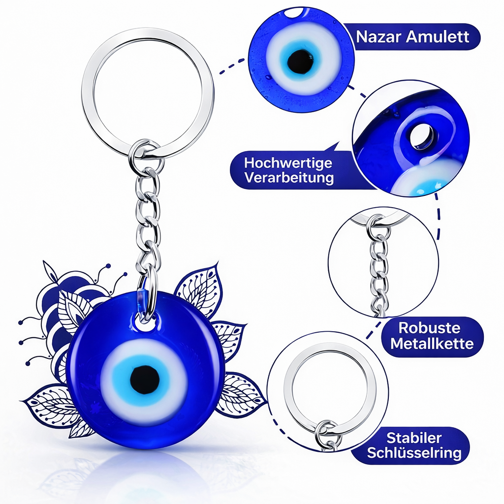 Nazar Schlüsselanhänger Glas Auge