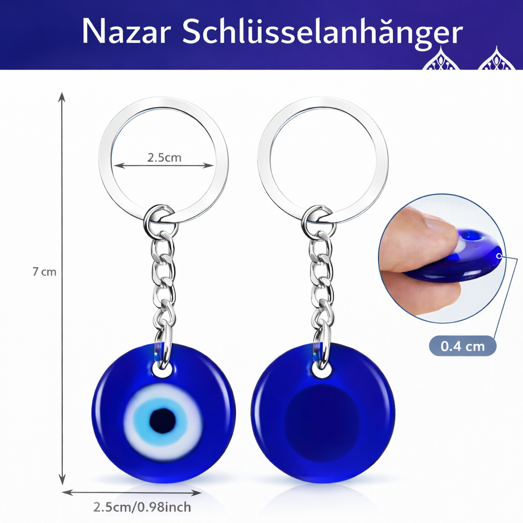 Nazar Schlüsselanhänger Glas Auge