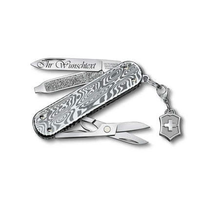 Victorinox Classic SD Brilliant Damast mit Gravur