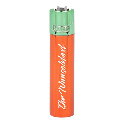 Clipper Metal Large Safari Orange Green (Auf Wunsch mit Gravur)