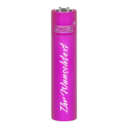 Clipper Metal Large SPARKLING FUCHSIA (Auf Wunsch mit Gravur)