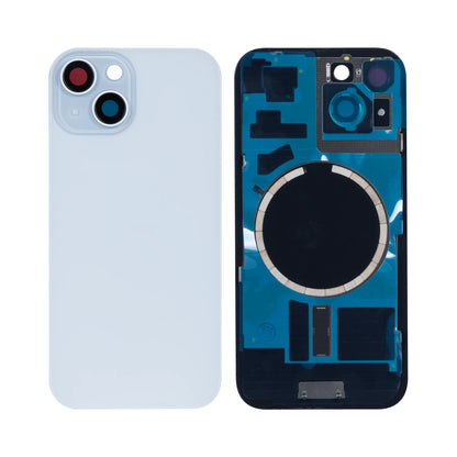 iPhone 15 Plus Extra Glas mit vergrössertem Kamerarahmen – Gelb, Blau, Schwarz, Silber, Rosa, Grün