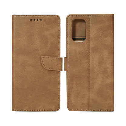 Rixus Book Case Wallet Case für Samsung Galaxy A71 Light Braun