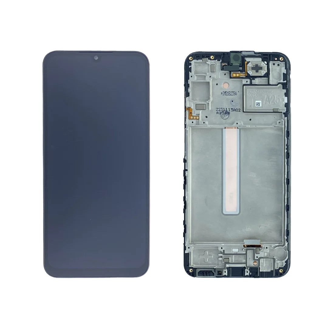 Samsung Galaxy A25  Service Pack Display – Schwarz (mit Rahmen, Original) - Phonebazaar