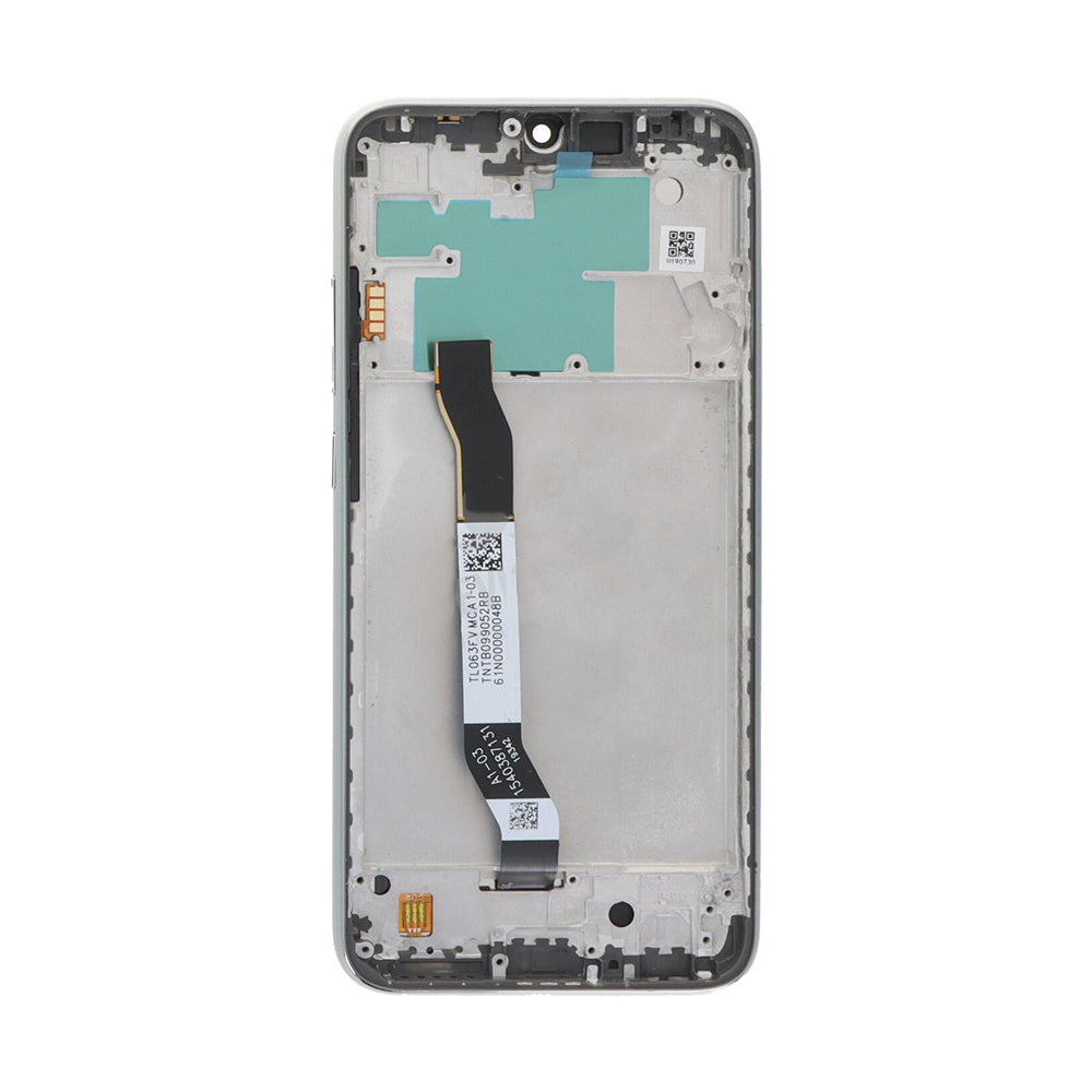 Xiaomi Redmi Note 8, Note 8 (2021) Display und Digitizer mit Rahmen, Mondscheinweiß, Servicepaket