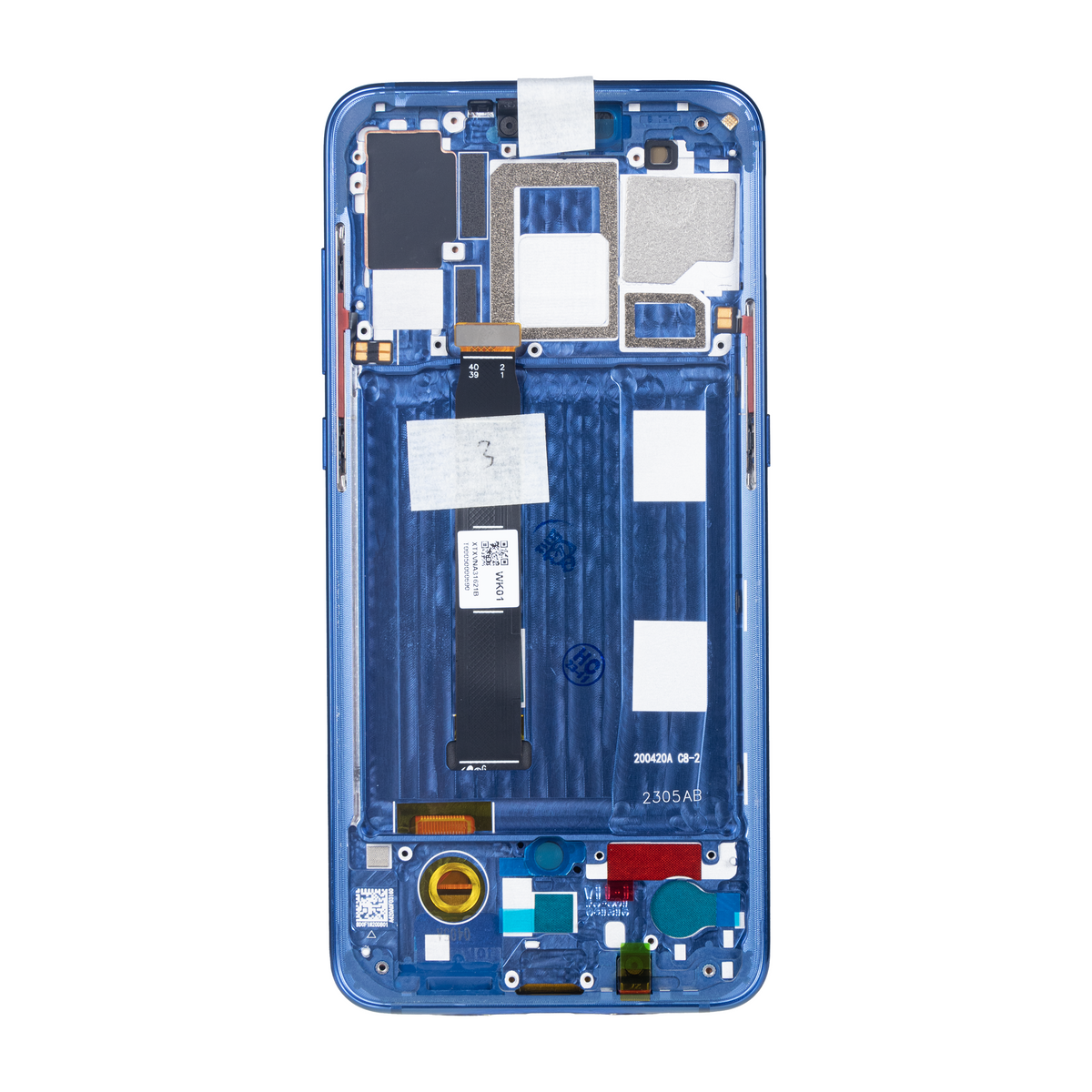 Xiaomi Mi 9 Display und Digitizer mit Rahmen, blau, OEM