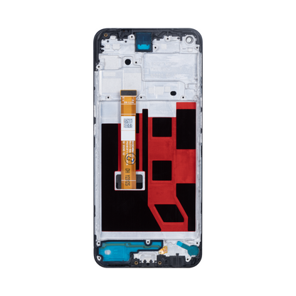 Oppo A53 4G, A53S 4G Display und Digitizer mit Rahmen, Schwarz, OEM