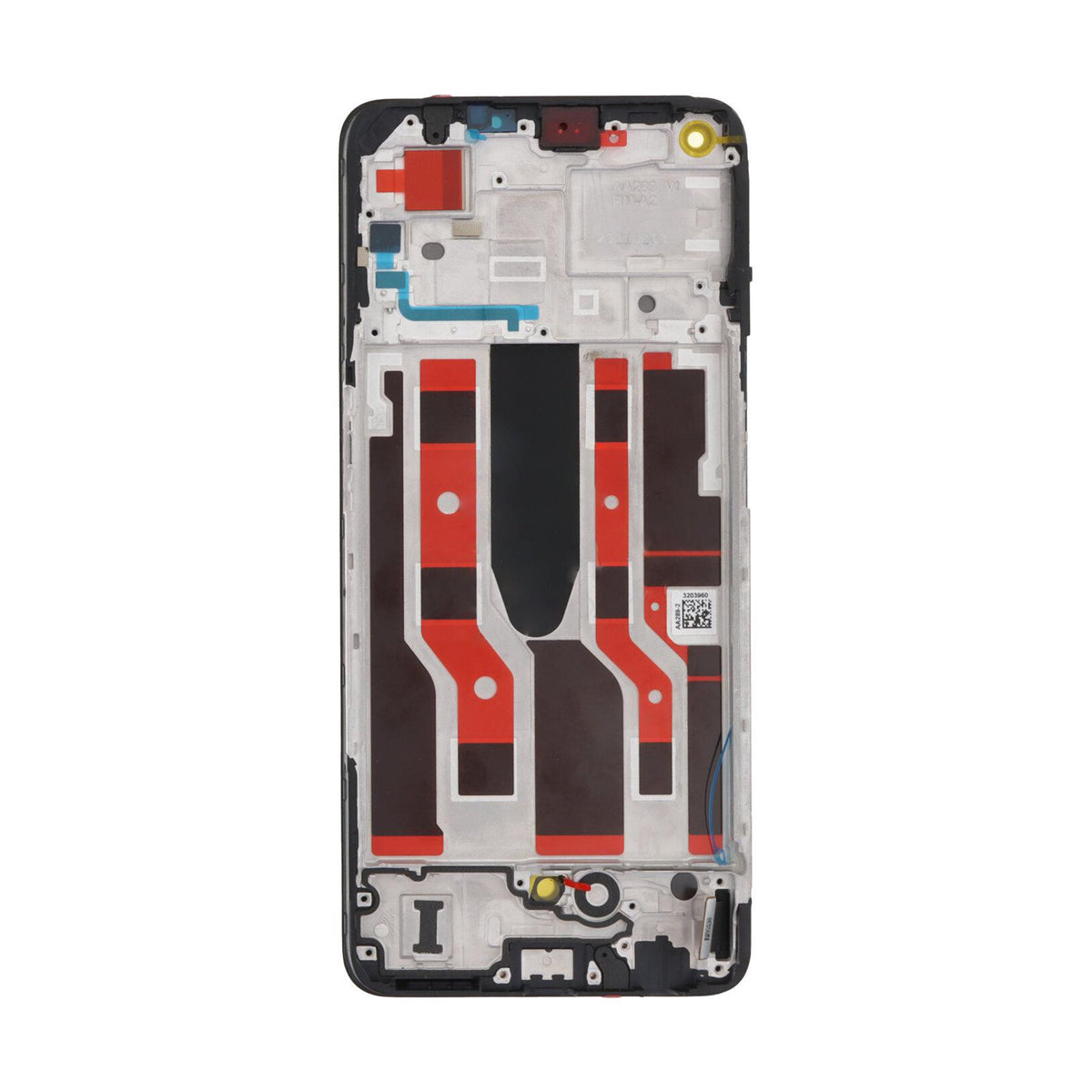 Oppo Reno 8 Lite Display und Digitizer mit Rahmen, Kosmisches Schwarz (OEM)