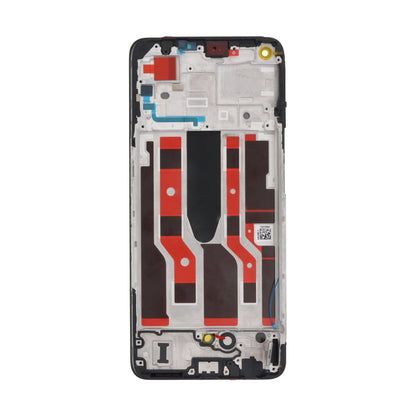 Oppo Reno 8 Lite Display und Digitizer mit Rahmen, Kosmisches Schwarz (OEM)