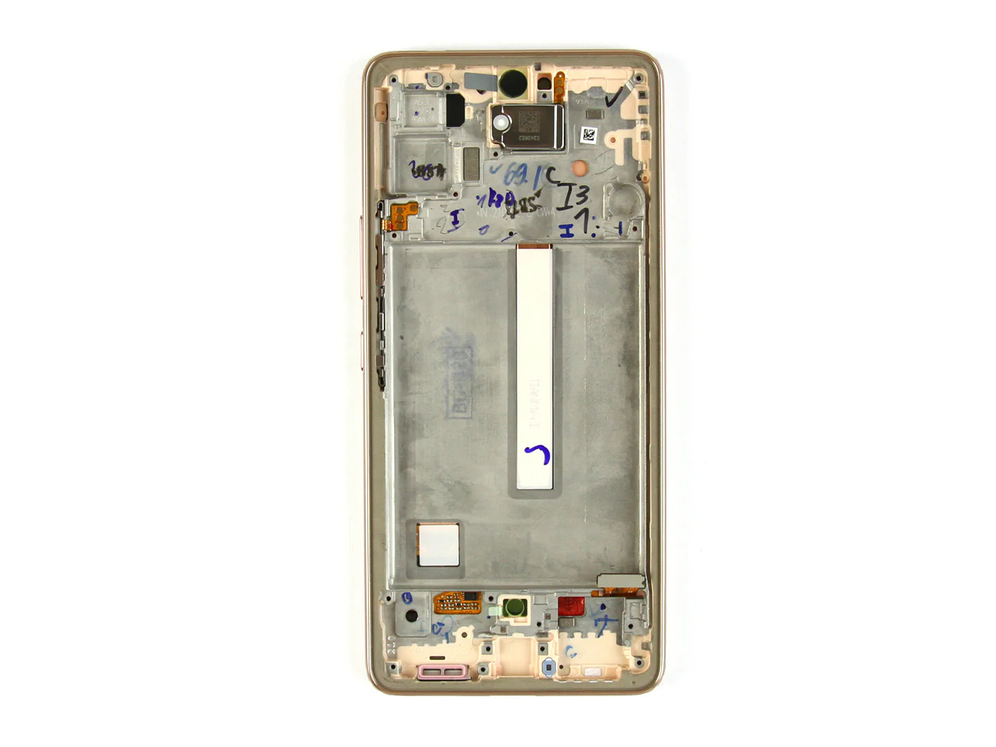 Samsung Galaxy A53 5G Display und Digitizer mit Rahmen Peach Service Pack - Phonebazaar