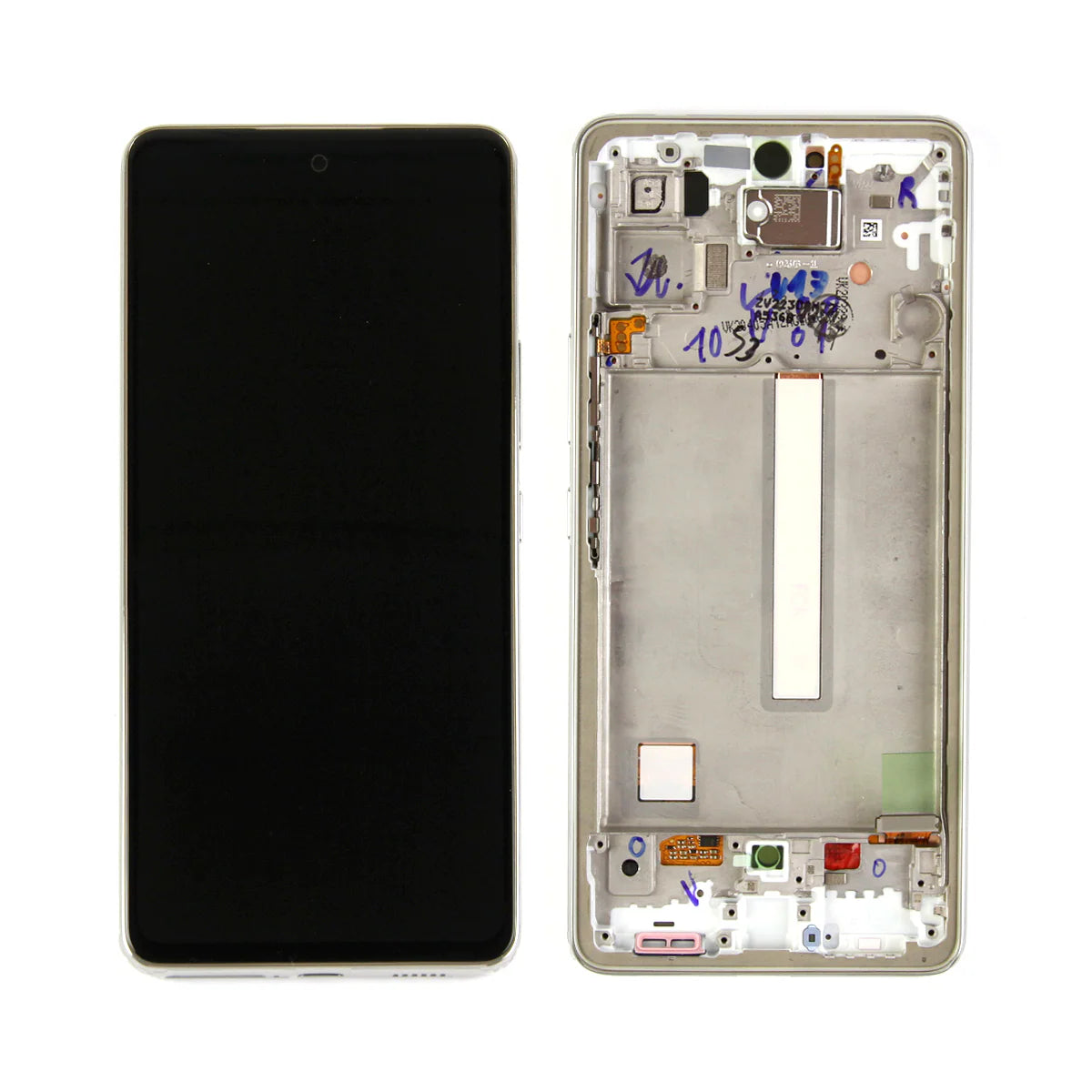 Samsung Galaxy A53 5G Display und Digitizer mit Rahmen, weiß, Service Pack - Phonebazaar