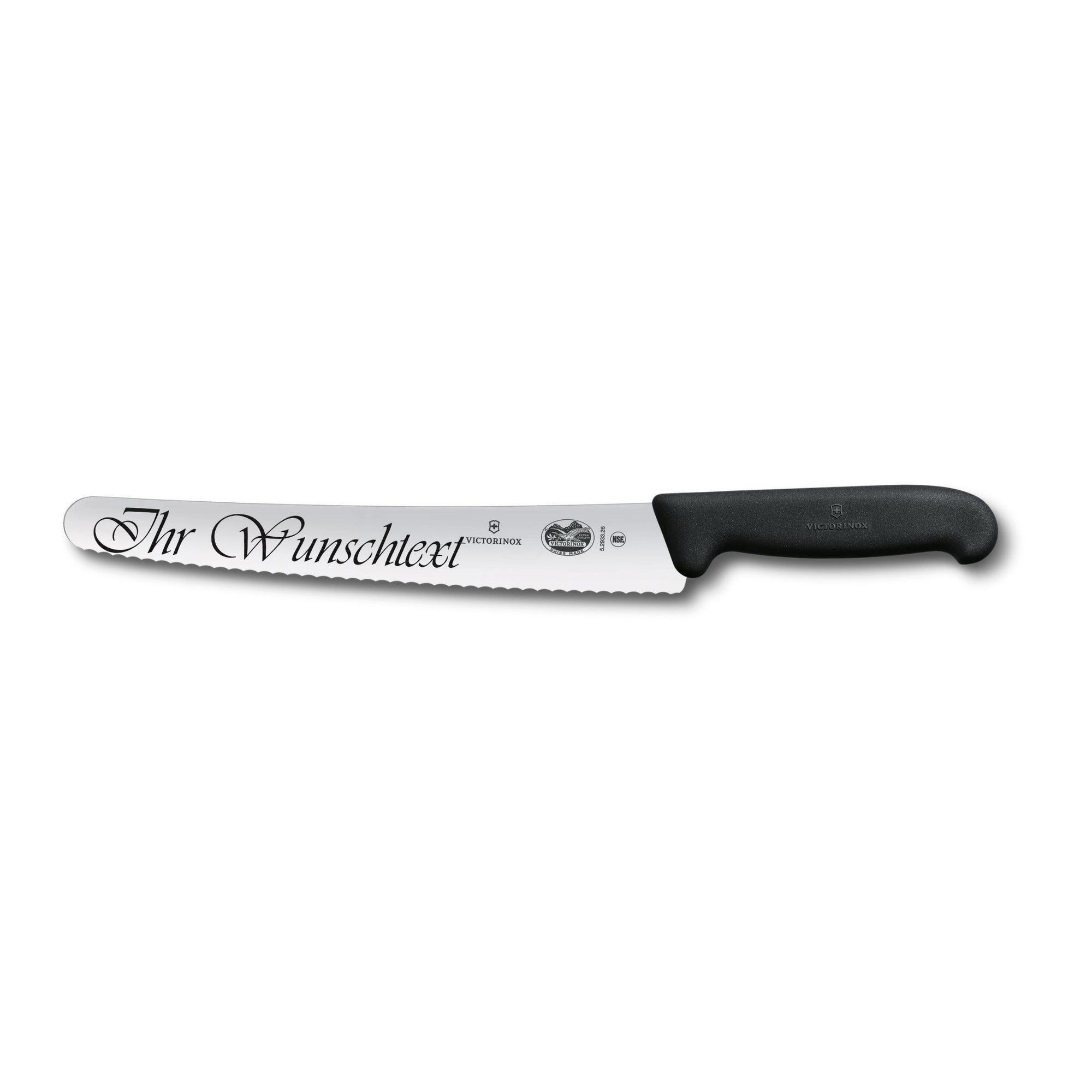 Victorinox Fibrox Brot- und Konditormesser, 26 cm mit Gravur