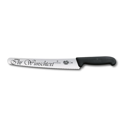 Victorinox Fibrox Brot- und Konditormesser, 26 cm mit Gravur