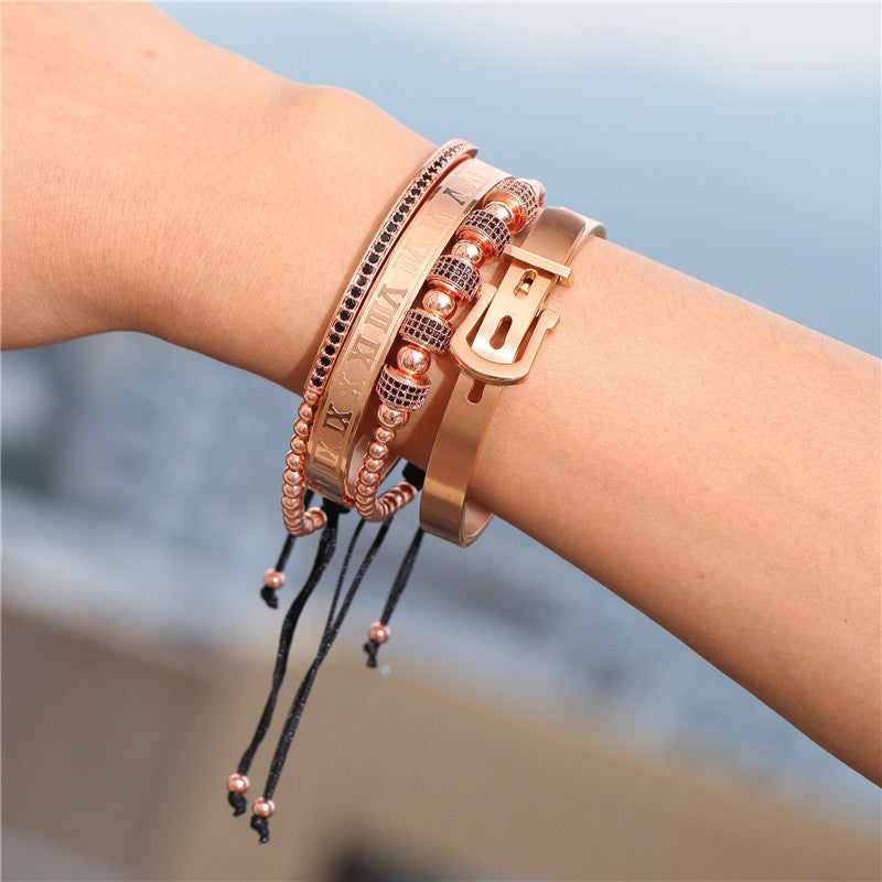 Royal King Bronz Armband RK-A-SG-28 Bracelet Luxus Armband Bracelet  Schweizer Quarzwerk -ROYAL KING Damenschmuck- Kostenloser Versand Herrenschmuck