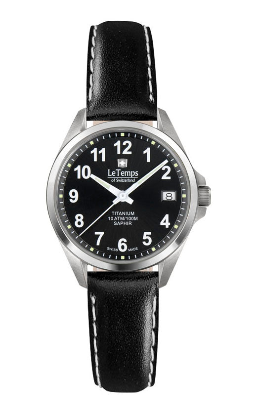 LeTemps TITANIUM LADY SAPHIR QUARZ WATCH 100M