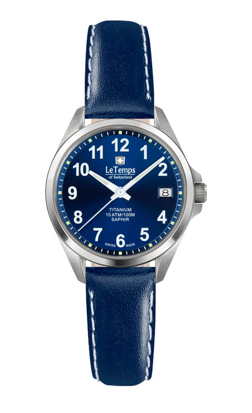 LeTemps TITANIUM LADY SAPHIR QUARZ WATCH 100M