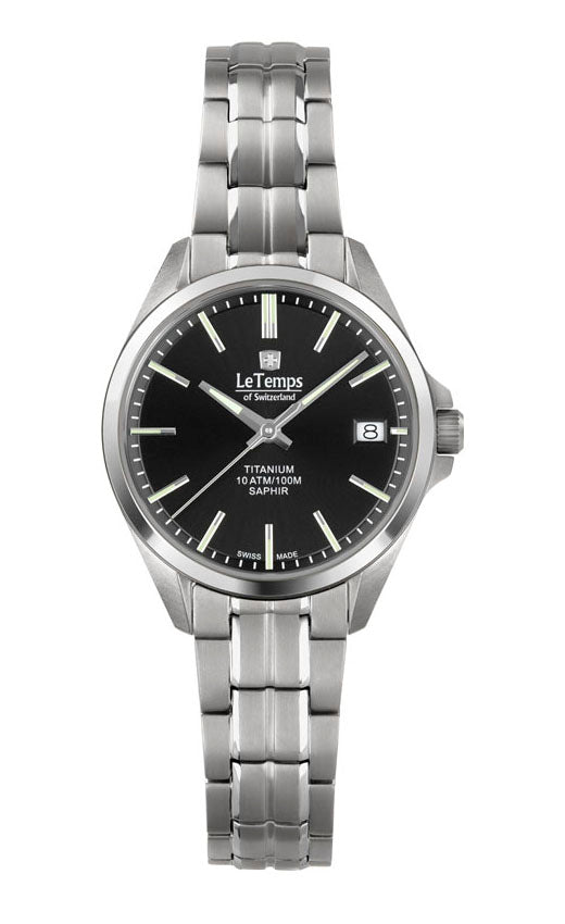 LeTemps TITANIUM LADY SAPHIR QUARZ WATCH 100M