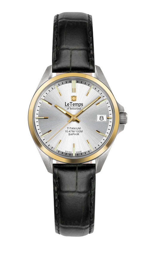 LeTemps TITANIUM LADY SAPHIR QUARZ WATCH 100M