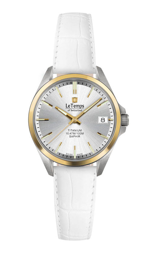 LeTemps TITANIUM LADY SAPHIR QUARZ WATCH 100M