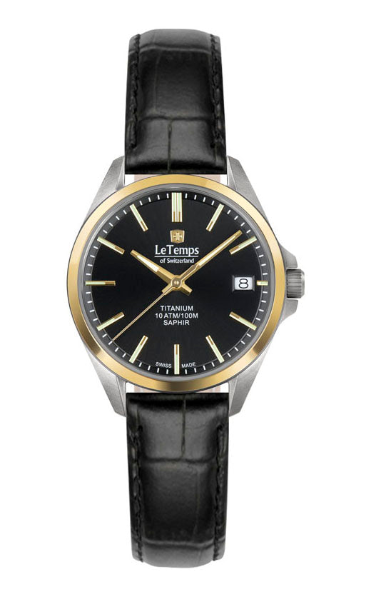 LeTemps TITANIUM LADY SAPHIR QUARZ WATCH 100M