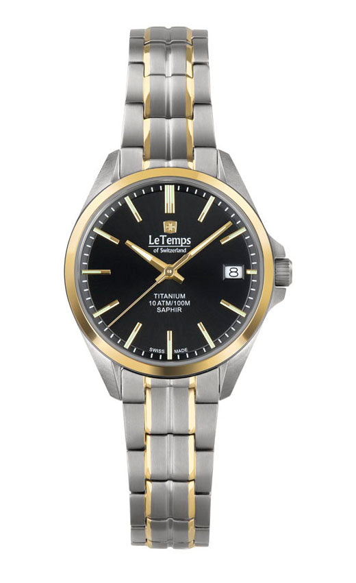 LeTemps TITANIUM LADY SAPHIR QUARZ WATCH 100M
