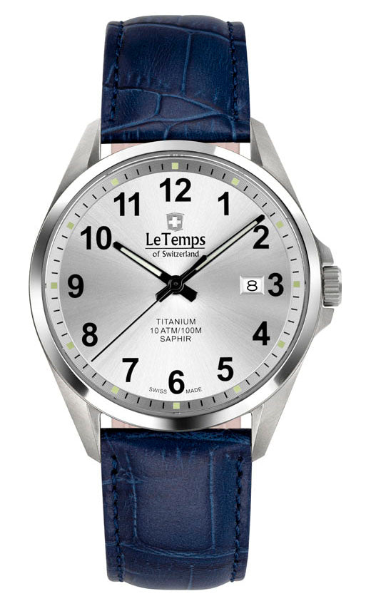 LeTemps TITANIUM GENT SAPHIR QUARZ WATCH 100M