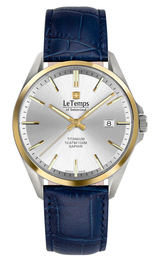 LeTemps TITANIUM GENT SAPHIR QUARZ WATCH 100M