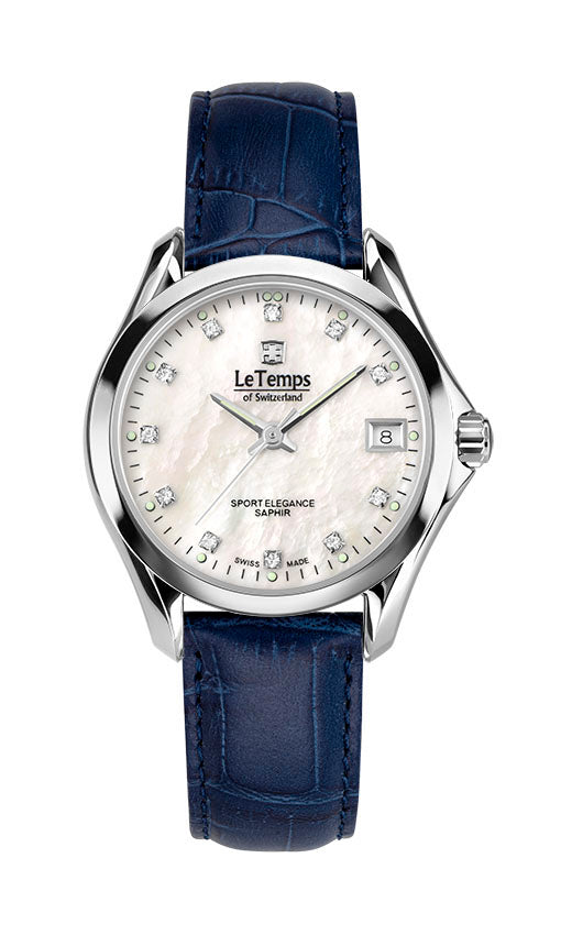 LeTemps SPORT ELEGANCE LADY 33 SAPHIR QUARZ WATCH 100M