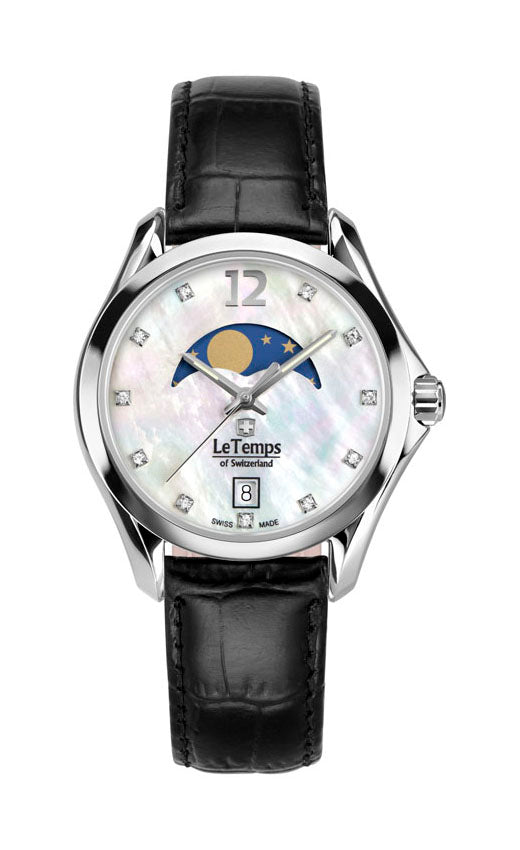 LeTemps SPORT ELEGANCE LADY 33 SAPHIR QUARZ WATCH 100M